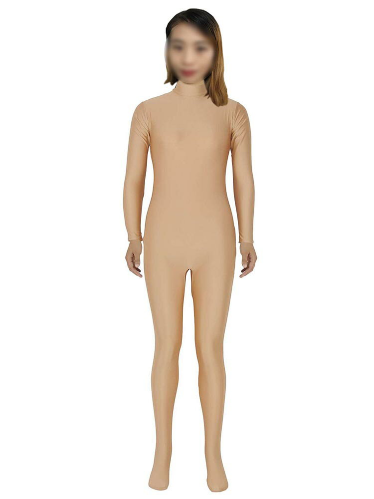 全身タイツおもしろい 服 ベージュ 人気者 なりきり 大人用 zentaiアイテム(着脱簡単)フロントジッパー 忘年会 クリスマス会 大人用 メンズ レディース...