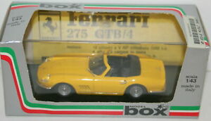 【送料無料】ホビー　模型車　車　レーシングカー ボックスモデルフェラーリスパイダーbox model 143 8418 ferrari 275 gtb4 spyder yellow