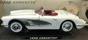 ホビー　模型車　車　レーシングカー シボレーコルベットホワイトモデルchevrolet corvette 1958blanc, motormax modele 118 voiture