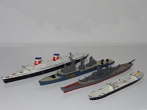 【送料無料】ホビー　模型車　車　レーシングカー マッチバッチ* c triang minic, matchbox lot de 4 navires