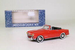 【送料無料】ホビー　模型車　車　レーシングカー miniacars 43 99054; 1955 simca 9 cabriolet; open; rouge; excellent boxed