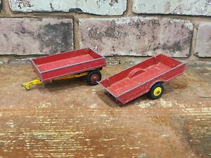 ̵ۥۥӡϷ֡֡졼󥰥 ӥơx2 vintage dinky toys farming trailers