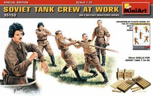 ホビー　模型車　車　レーシングカー プラスチックキットソモデルsoviet tank crew at work figure plastic kit 135 model miniart