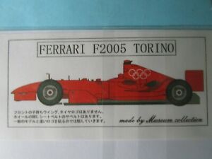 【送料無料】ホビー　模型車　車　レーシングカー デカールコレクションフェラーリバドエルトリノdecal museum collection ferrari f2005 badoer ceremonie ouverture jo turin 2006