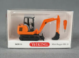 【送料無料】ホビー 模型車 車 レーシングカー wiking 0658060658 06 h0, 187 minibagger hr 18 kommunalorange neuf