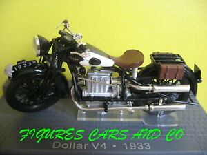 【送料無料】ホビー　模型車　車　レーシングカー クラシックバイクドルオートバイ124 moto classique dollar v4 1933 motorcycle