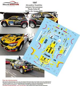 ホビー　模型車　車　レーシングカー デカールシュコダファビアラリーアソーレスアゾレスラリーdecals 143 ref 1847 skoda fabia r5 tsouloftas rallye acores 2019 azores rally