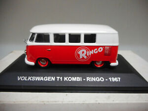 【送料無料】ホビー　模型車　車　レーシングカー フォルクスワーゲンコンビリンゴネットワークvolkswagen t1 transporter kombi ringo 1967 eaglemoss ixo 143