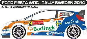 【送料無料】ホビー　模型車　車　レーシングカー デカールフォードフィエスタ＃スウェーデンラリーエリアdecals 143 ford fiesta wrc 14 solowow rallye de suede 2014 mfzone d43286