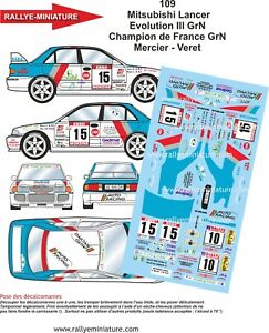 【送料無料】ホビー　模型車　車　レーシングカー デカールランサーメルシエラリーアンティーブラリーdecals 143 ref 0109 mitsubishi ..