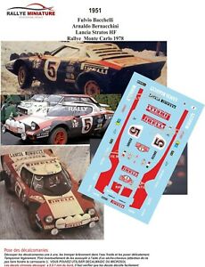 【送料無料】ホビー　模型車　車　レーシングカー デカールランチアモンテカルロラリーラリーdecals 143 ref 1951 lancia stratos bacchelli rallye monte carlo 1978 wrc rally
