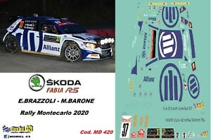 【送料無料】ホビー 模型車 車 レーシングカー シュコダファビアラリーモンテカルロskoda fabia r5 brazzoli rally montecarlo 2020