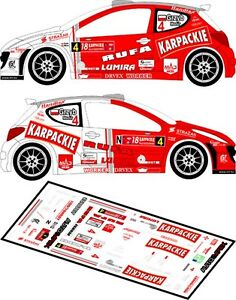 ホビー　模型車　車　レーシングカー デカールプジョー＃ラリーdecals 143 peugeot 207 s2000 4 grzyb rallye rzeszowski 2008 mfz d43087