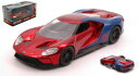 【送料無料】ホビー 模型車 車 レーシングカー ミニチュアムービーフォードスパイダーマンクモminiature voiture film movie jada toys ford gt spiderman 13 2 spider man