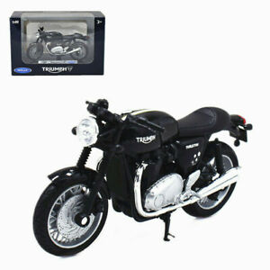 ホビー　模型車　車　レーシングカー ミニチュアオートバイトライアンフスストンモデルwelly modele reduit de moto miniature triumph thruxton 1200 118 neu