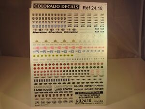 【送料無料】ホビー 模型車 車 レーシングカー デカールロゴコロラドdecals 124 logos voitures anglaises colorado 2418