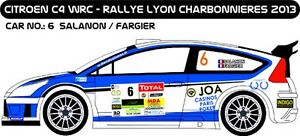 【送料無料】ホビー　模型車　車　レーシングカー デカールシトロエン＃リヨンエリアdecals 143 citroen c4 wrc 6 salanon lyon charbonnieres 2013 mfzone d43217