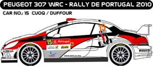 ホビー　模型車　車　レーシングカー デカールプジョー＃ポルトガルラリーdecals 143 peugeot 307 wrc 15 cuoq rallye du portugal 2010 d43245