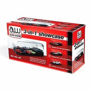 ホビー　模型車　車　レーシングカー プレゼンテーションボックスautoworld 3in1 boite de presentation utilisation pour 164, 143, 124