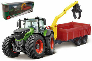 【送料無料】ホビー　模型車　車　レーシングカー ミニチュアトタートタートレーラーローダminiature tracteur burago fendt 1050 vario tractor remorque loader cm 23