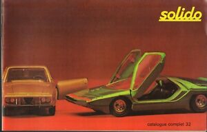 ホビー　模型車　車　レーシングカー カタログページエディションフランスオリジナルcatalogues solido? 32 pages? 1972 edition france original