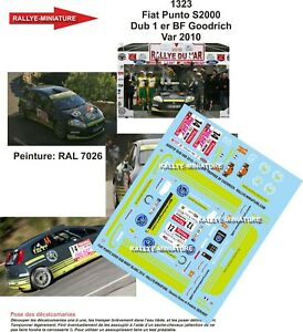 【送料無料】ホビー　模型車　車　レーシングカー デカールフィアットプントラリーダブラリーdecals 132 ref 1323 fiat punto s2000 dub rallye du var 2010 rally