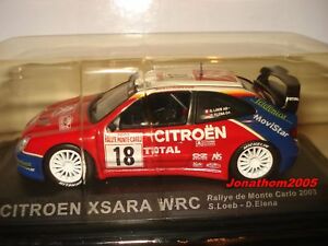 【送料無料】ホビー　模型車　車　レーシングカー モンテカルロラリーローブエレナcitoren xsara wrc n 18 rallye monte carlo 2003 loeb elena au 143