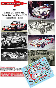 ̵ۥۥӡϷ֡֡졼󥰥 ǥץȥեƥΥġɥ륹꡼꡼decals 132 ref 533 simca cg proto mc fiorentino tour de corse 1972 rallye rally