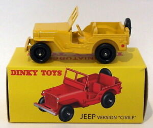 ホビー　模型車　車　レーシングカー アトラスエディションジープバージョンatlas editions dinky toys 24m jeep version civile yellow