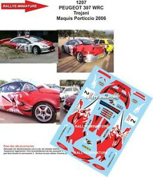 【送料無料】ホビー　模型車　車　レーシングカー デカールプジョーラリーラリーdecals 124 ref 1207 peugeot 307 wrc trojani rallye du maquis 2006 rally