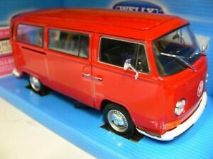 【送料無料】ホビー 模型車 車 レーシングカー バス124 welly vw t2 bus rouge