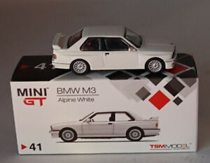 【送料無料】ホビー　模型車　車　レーシングカー ミニハンドルmini gt mgt00041r 164 bmw m3 e30 alpin blanc rhd 41