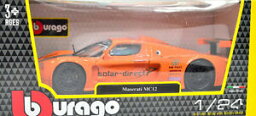 【送料無料】ホビー　模型車　車　レーシングカー マセラティマセラティオレンジスケールmaserati mc12 orange echelle 124 de bburago