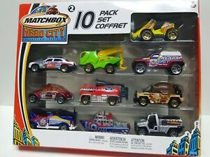 ホビー　模型車　車　レーシングカー マッチセットヒーローシティmatchbox, 10 voitures set, herosville, comme neuf