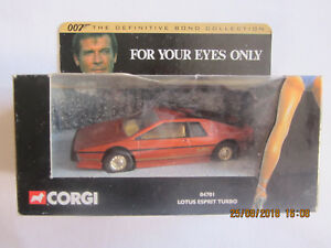 【送料無料】ホビー　模型車　車　レーシングカー コーギーボンドコレクションロータスエスプリターボcorgi 007 the definitive bond collection lotus esprit turbo for your eyes only