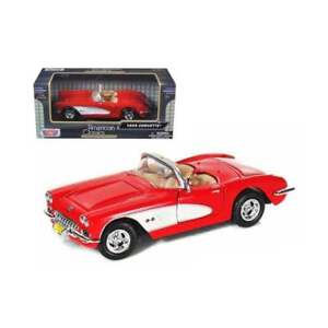 【送料無料】ホビー　模型車　車　レーシングカー アメリカンコミックコルベットamerican classics 1959 corvette rouge 124