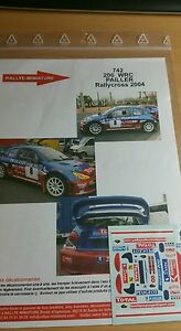 ホビー　模型車　車　レーシングカー デカールプジョーdecals 118 ref 742 peugeot 206 wrc pailler rallycross 2004