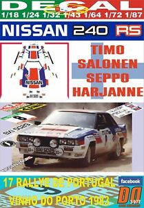 【送料無料】ホビー 模型車 車 レーシングカー デカールルピーポルトガルリタイアdecal nissan 240 rs tsalonen r de portugal 1983 dnf 02