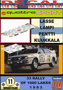 decal audi quattro a2 lasse lampi 1000 lakes 1983 01デカールアウディクワトロ※注意※NYからの配送になりますので2週間前後お時間をいただきます。人気の商品は在庫が無い場合がございます。ご了承くださいませ。サイズの種類の商品は購入時の備考欄にご希望のサイズをご記載ください。　携帯メールでの登録ですと楽天からのメールが届かない場合がございます。