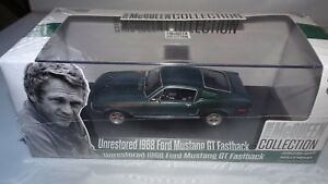 ホビー　模型車　車　レーシングカー フォードムスタンググリーンスティーブマックィーン1968 ford mustang gt vert non restaurees steve mcqueen 143 par greenlight 86437