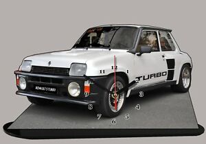 【送料無料】ホビー 模型車 車 レーシングカー ルノーターボターボベースミニチュアrenault 5 turbo, r5 turbo , en horloge miniature sur socle 07
