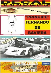 【送料無料】ホビー　模型車　車　レーシングカー デカールポルシェカレラndecal porsche carrera 6 fde baviera palcaniz 1966 winner 02