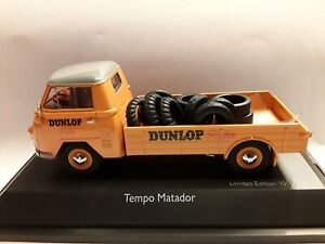 ホビー　模型車　車　レーシングカー テンポダンロップロードモデルtempo matador dunlop reifen charger tieflader a plateau 143 schuco 03322