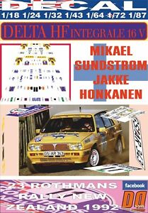 【送料無料】ホビー　模型車　車　レーシングカー デカールランチアデルタニュージーランドdecal lancia delta hf integrale msundstrom r zealand 1992 4th 01