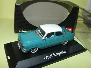 ホビー　模型車　車　レーシングカー オペルグリーンモデルopel kapitan 1956 vert amp; toit blanc schuco 143