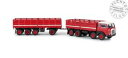 【送料無料】ホビー 模型車 車 レーシングカー フィアットトレーラータブbrekina 58407 fiat 690 millepattes avec remorque rouge 187