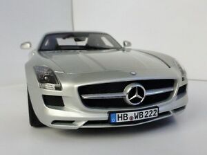 ホビー　模型車　車　レーシングカー メルセデスベンツメルセデスカットmercedesbenz sls amg coupe 2010 argent 118 norev 183490 mercedes r197