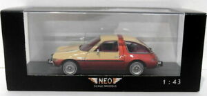 楽天hokushin【送料無料】ホビー　模型車　車　レーシングカー neo 143 scale resin model neo43521 amc pacer redbeige