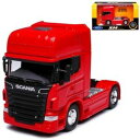 【送料無料】ホビー 模型車 車 レーシングカー シリーズトタートラックscania rserie r730 v8 rouge 2 axes ab 2005 vehicule tracteur camion 164 welly