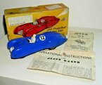 【送料無料】ホビー　模型車　車　レーシングカー ビンテージジェットレースプラスチックvintage jetex jet propulsion voiture de course c annees 1950 rare bleu plastique boxed g196